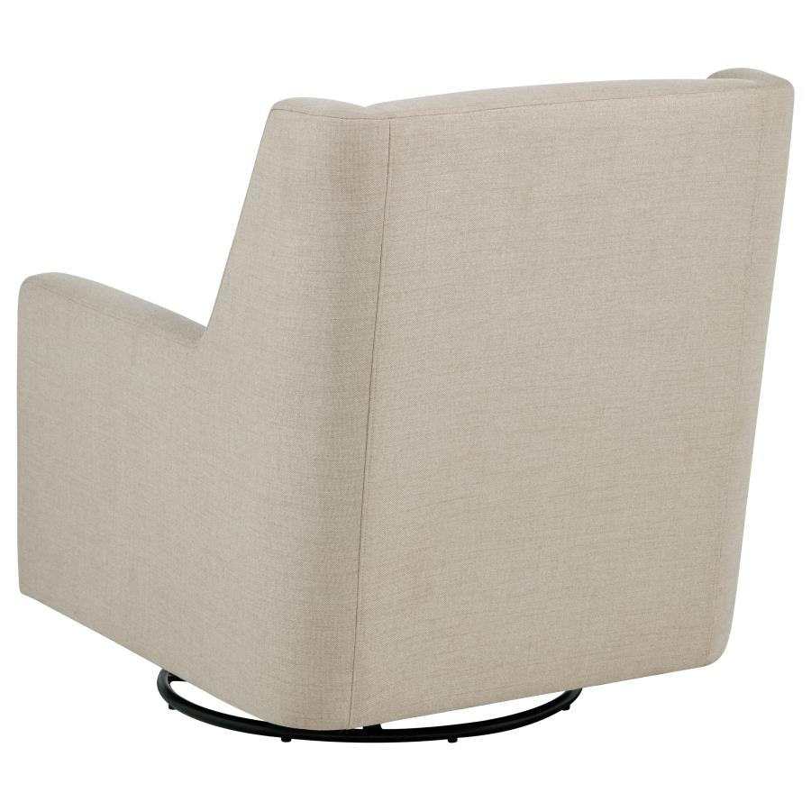 Home & Sleep Outlet - Sorrel Fabric Upholstered Swivel Glider Arm Chair Latte