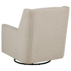 Home & Sleep Outlet - Sorrel Fabric Upholstered Swivel Glider Arm Chair Latte
