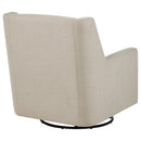 Sorrel Fabric Upholstered Swivel Glider Arm Chair Latte - Home & Sleep Outlet