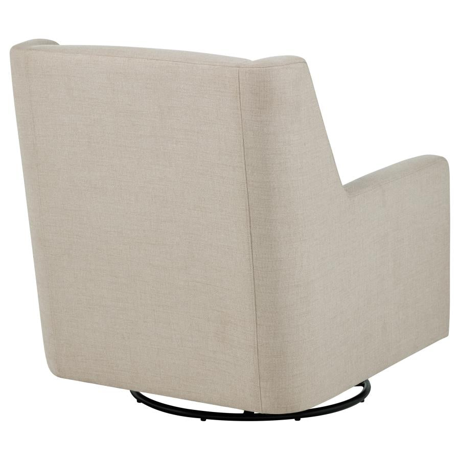 Home & Sleep Outlet - Sorrel Fabric Upholstered Swivel Glider Arm Chair Latte