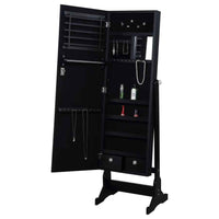 Tutuola Cheval Mirror with Jewelry Storage Black - Home & Sleep Outlet