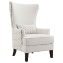 Pippin Upholstered High Wingback Accent Chair Latte - Home & Sleep Outlet