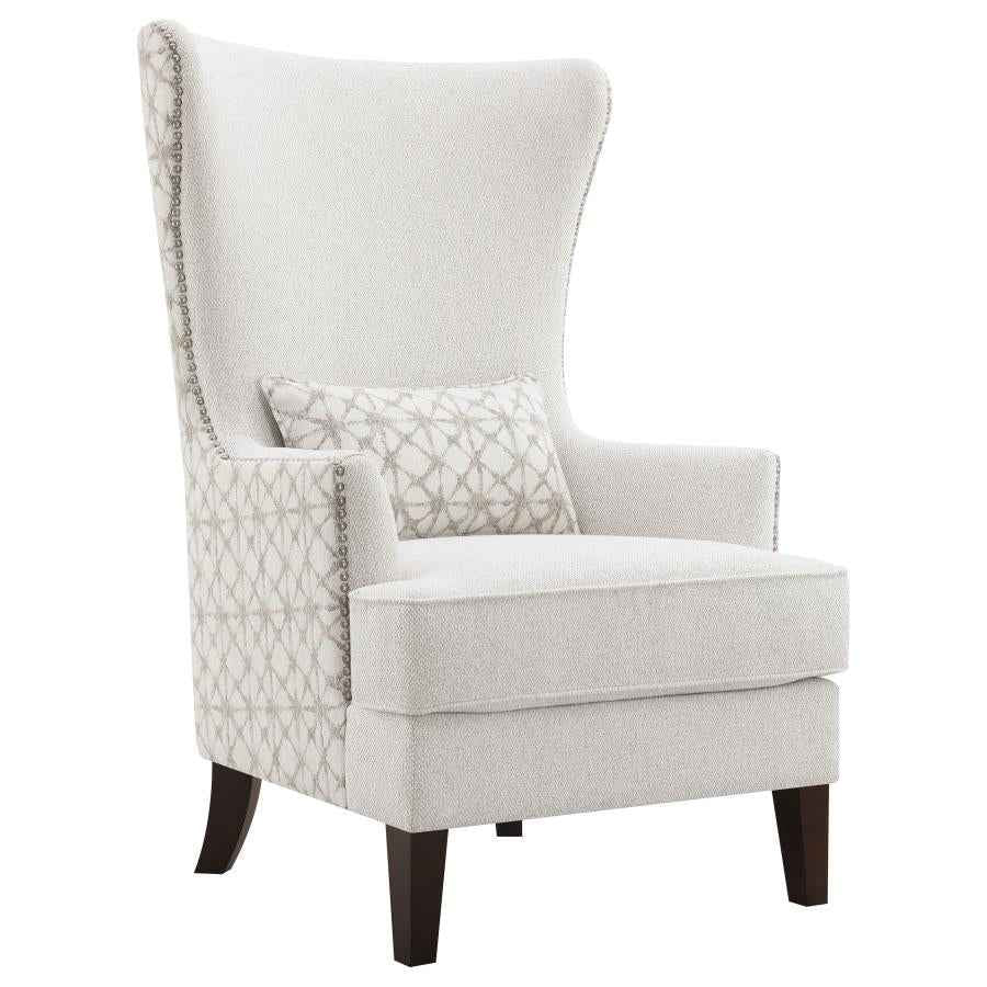 Pippin Upholstered High Wingback Accent Chair Latte - Home & Sleep Outlet