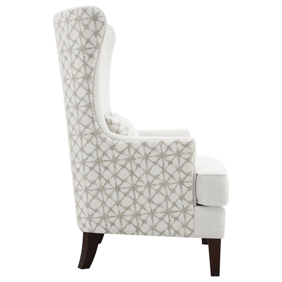 Pippin Upholstered High Wingback Accent Chair Latte - Home & Sleep Outlet