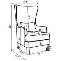 Pippin Upholstered High Wingback Accent Chair Latte - Home & Sleep Outlet