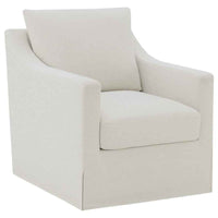 Winter Upholstered Sloped Arm Accent Swivel Chair Beige - Home & Sleep Outlet