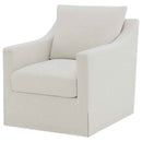 Winter Upholstered Sloped Arm Accent Swivel Chair Beige - Home & Sleep Outlet