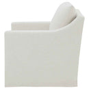 Winter Upholstered Sloped Arm Accent Swivel Chair Beige - Home & Sleep Outlet