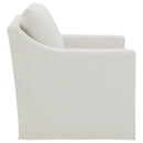 Winter Upholstered Sloped Arm Accent Swivel Chair Beige - Home & Sleep Outlet