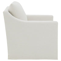Winter Upholstered Sloped Arm Accent Swivel Chair Beige - Home & Sleep Outlet