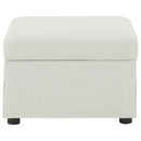 Winter Upholstered Hydraulic Lift Top Storage Ottoman Beige - Home & Sleep Outlet