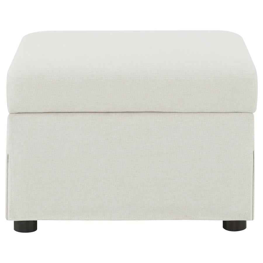 Winter Upholstered Hydraulic Lift Top Storage Ottoman Beige - Home & Sleep Outlet