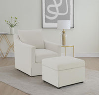 Winter Upholstered Hydraulic Lift Top Storage Ottoman Beige - Home & Sleep Outlet