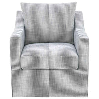 Winter Upholstered Sloped Arm Accent Swivel Chair Grey - Home & Sleep Outlet