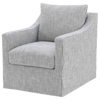 Winter Upholstered Sloped Arm Accent Swivel Chair Grey - Home & Sleep Outlet