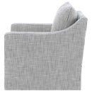 Winter Upholstered Sloped Arm Accent Swivel Chair Grey - Home & Sleep Outlet