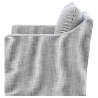 Winter Upholstered Sloped Arm Accent Swivel Chair Grey - Home & Sleep Outlet