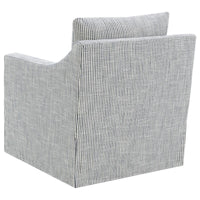 Winter Upholstered Sloped Arm Accent Swivel Chair Grey - Home & Sleep Outlet