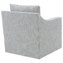 Winter Upholstered Sloped Arm Accent Swivel Chair Grey - Home & Sleep Outlet