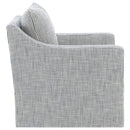Winter Upholstered Sloped Arm Accent Swivel Chair Grey - Home & Sleep Outlet