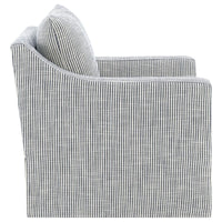 Winter Upholstered Sloped Arm Accent Swivel Chair Grey - Home & Sleep Outlet