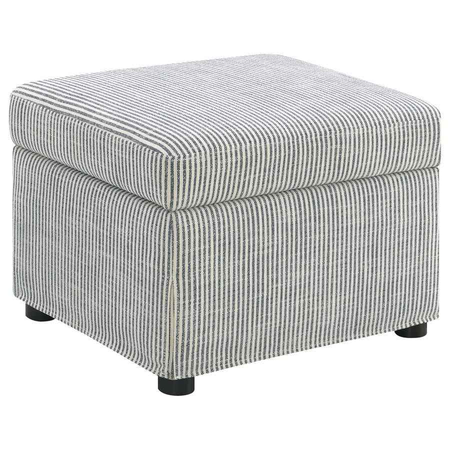 Winter Upholstered Hydraulic Lift Top Storage Ottoman Grey - Home & Sleep Outlet