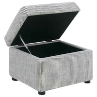 Winter Upholstered Hydraulic Lift Top Storage Ottoman Grey - Home & Sleep Outlet