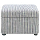 Winter Upholstered Hydraulic Lift Top Storage Ottoman Grey - Home & Sleep Outlet
