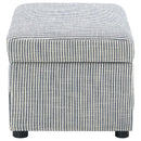 Winter Upholstered Hydraulic Lift Top Storage Ottoman Grey - Home & Sleep Outlet