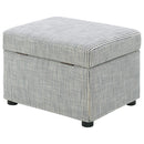 Winter Upholstered Hydraulic Lift Top Storage Ottoman Grey - Home & Sleep Outlet
