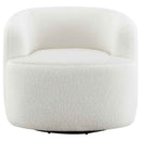 Hudson Faux Sheepskin Upholstered Swivel Chair Natural - Home & Sleep Outlet