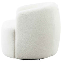 Hudson Faux Sheepskin Upholstered Swivel Chair Natural - Home & Sleep Outlet