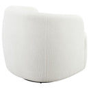Hudson Faux Sheepskin Upholstered Swivel Chair Natural - Home & Sleep Outlet
