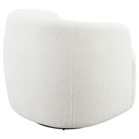 Hudson Faux Sheepskin Upholstered Swivel Chair Natural - Home & Sleep Outlet
