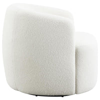 Hudson Faux Sheepskin Upholstered Swivel Chair Natural - Home & Sleep Outlet