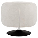 Dave Upholstered Barrel Back Swivel Club Chair Beige