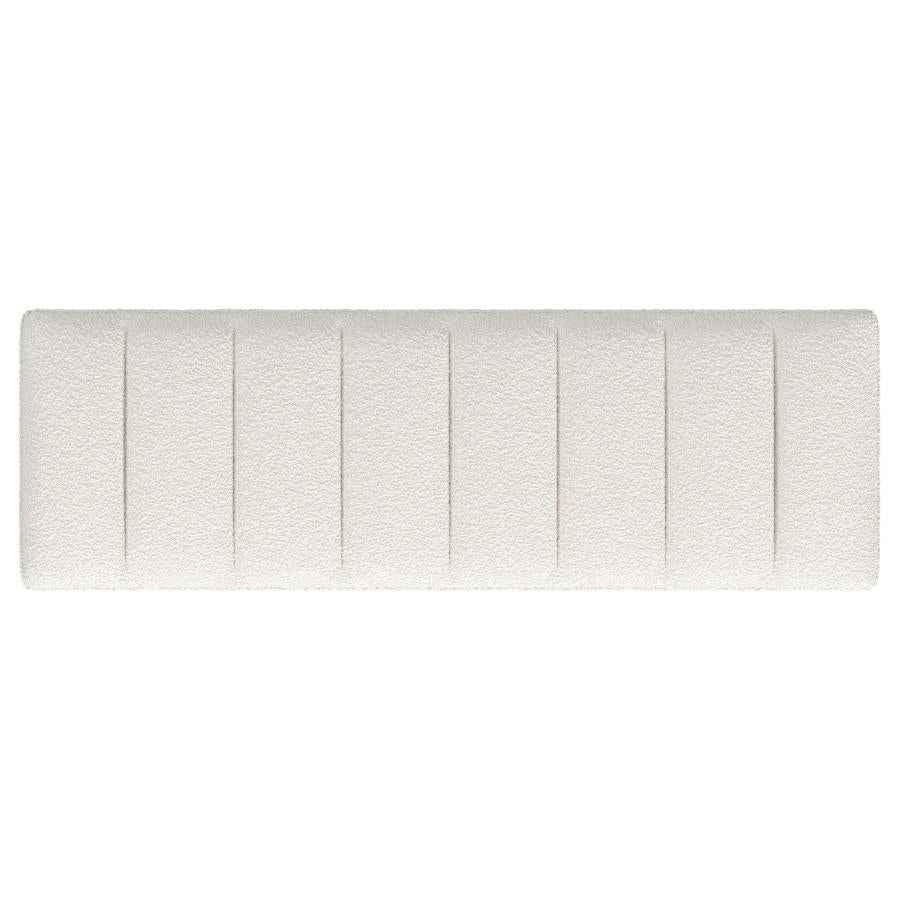 Mesa Boucle Upholstered Tufted Accent Bench Vanilla