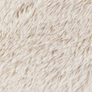 Fitzroy Faux Fur Upholstered Chair Solid Wood Arms Latte
