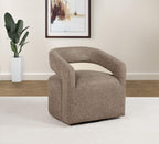 Home & Sleep Outlet - Westhill Boucle Upholstered Swivel Accent Chair Rocky Road