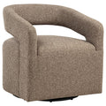 Home & Sleep Outlet - Westhill Boucle Upholstered Swivel Accent Chair Rocky Road