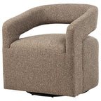 Home & Sleep Outlet - Westhill Boucle Upholstered Swivel Accent Chair Rocky Road