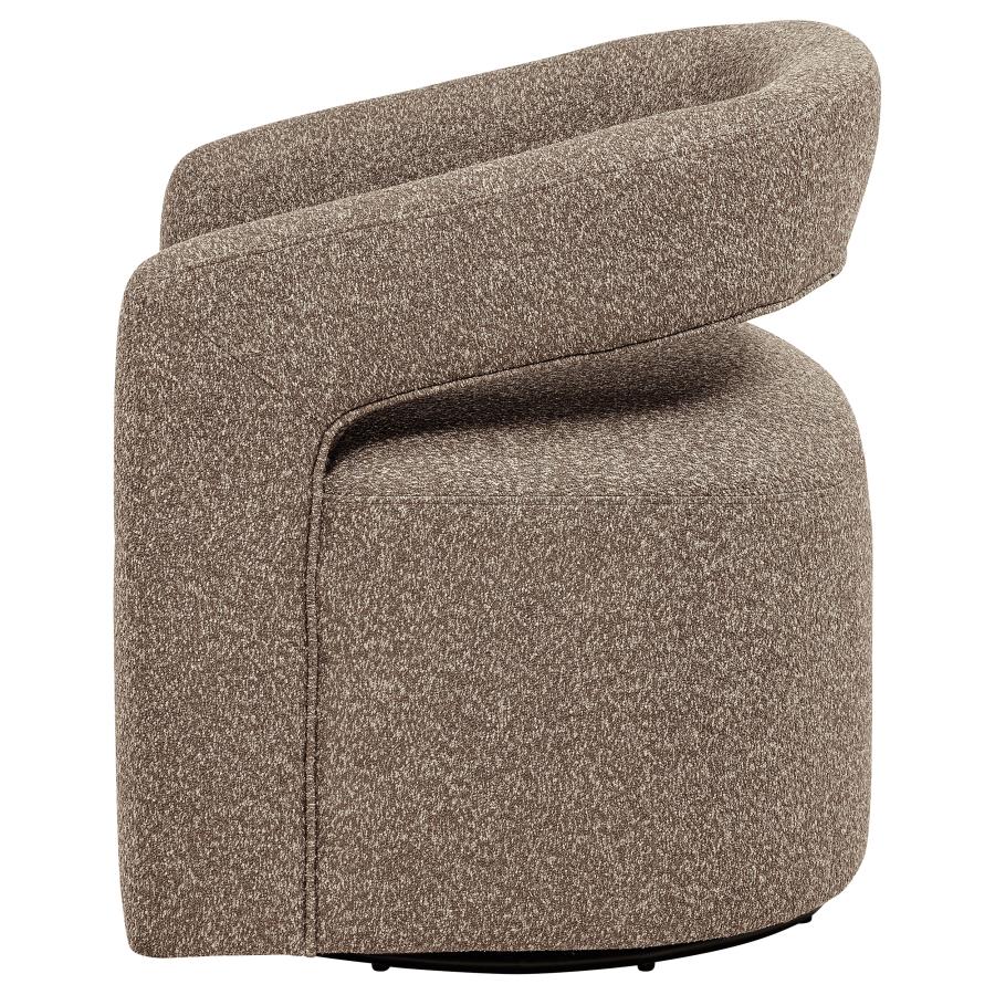 Home & Sleep Outlet - Westhill Boucle Upholstered Swivel Accent Chair Rocky Road
