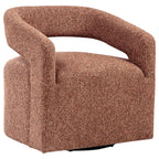 Home & Sleep Outlet - Westhill Boucle Upholstered Swivel Accent Chair Berry