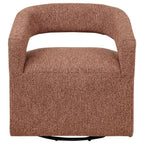 Home & Sleep Outlet - Westhill Boucle Upholstered Swivel Accent Chair Berry