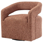 Home & Sleep Outlet - Westhill Boucle Upholstered Swivel Accent Chair Berry
