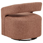 Home & Sleep Outlet - Westhill Boucle Upholstered Swivel Accent Chair Berry