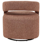 Home & Sleep Outlet - Westhill Boucle Upholstered Swivel Accent Chair Berry