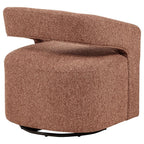 Home & Sleep Outlet - Westhill Boucle Upholstered Swivel Accent Chair Berry