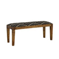 Home & Sleep Outlet - Lamont Fabric Upholstered Accent Bench Black and Natural