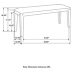 Home & Sleep Outlet - Lamont Fabric Upholstered Accent Bench Black and Natural